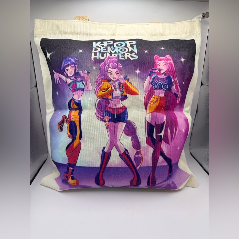 K-Pop Demon Hunters Cream Tote Bag